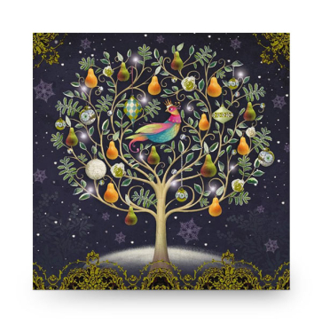 Christmas Card - Pretty Partridge in a Pear Tree