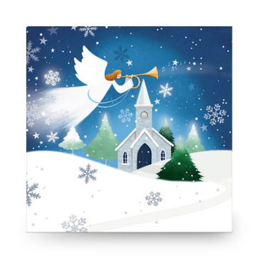 Christmas Card - Church Angel