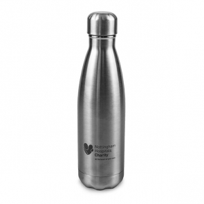 Silver 550ml Double Walled Water Bottle