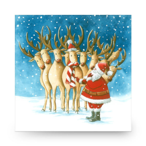 Mini Christmas Card - Santas Reindeer